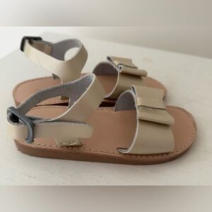 Freshly Picked - Toddler Gold and Tan Leather Sandals
